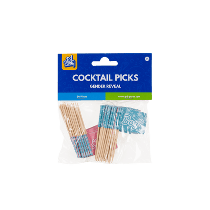 Gender Reveal Cocktailprikkers 50st van Paper Dreams koop je bij Partywinkel