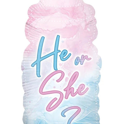 Gender Reveal Helium Ballon Fles Leeg 78cm van VDV Benefit koop je bij Partywinkel