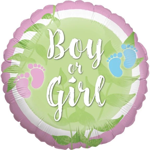 Gender Reveal Helium Ballon Groen Boy Or Girl Leeg 45cm van VDV Benefit koop je bij Partywinkel