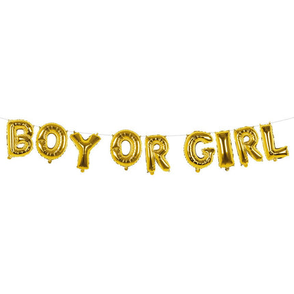 Gender Reveal Letter Ballon Boy Or Girl 4m van Boland koop je bij Partywinkel