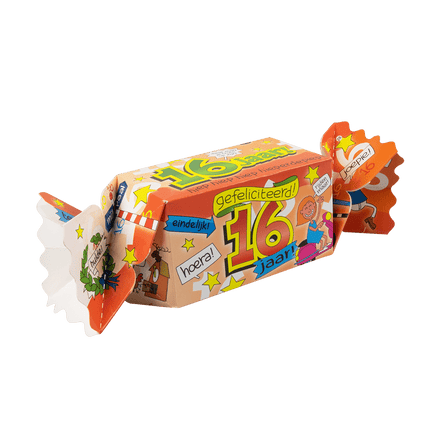 Geschenkdoosje 16 Jaar 26cm van Paper Dreams koop je bij Partywinkel