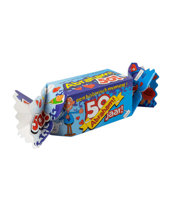 Geschenkdoosje Abraham 50 Jaar 26cm van Paper Dreams koop je bij Partywinkel