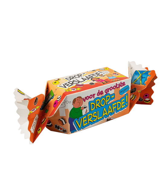 Geschenkdoosje Dropverslaafde 26cm van Paper Dreams koop je bij Partywinkel