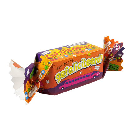 Geschenkdoosje Gefeliciteerd 26cm van Paper Dreams koop je bij Partywinkel