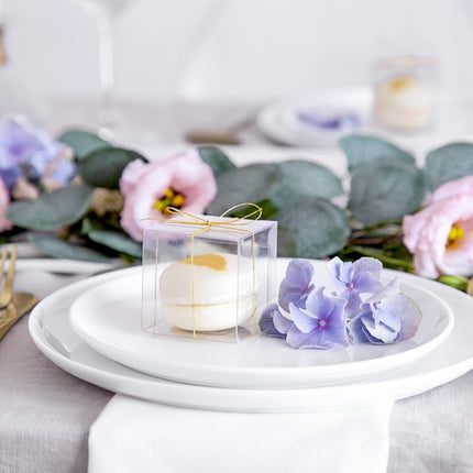 Geschenkdoosjes Kubus Doorzichtig 5cm 10st van Partydeco koop je bij Partywinkel