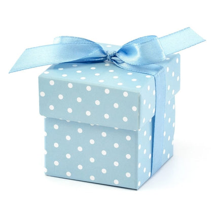 Geschenkdoosjes Stip Lichtblauw 5,2cm 10st van Partydeco koop je bij Partywinkel