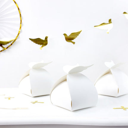 Geschenkdoosjes Vleugels Wit 14,5cm 10st van Partydeco koop je bij Partywinkel