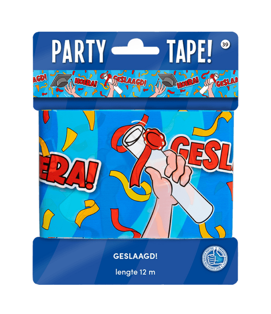 Geslaagd Afzetlint Cartoon 12m van Paper Dreams koop je bij Partywinkel