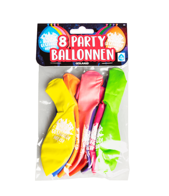 Geslaagd Ballonnen Hoera 30cm 8st van Paper Dreams koop je bij Partywinkel