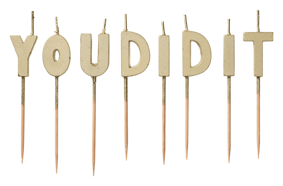 Geslaagd Kaarsen You Did It 14cm van Paper Dreams koop je bij Partywinkel