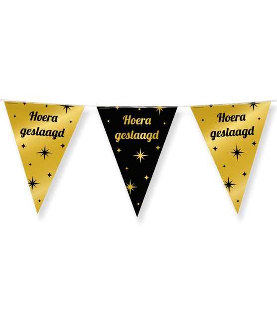 Geslaagd Slinger Zwart Goud 10m van Paper Dreams koop je bij Partywinkel