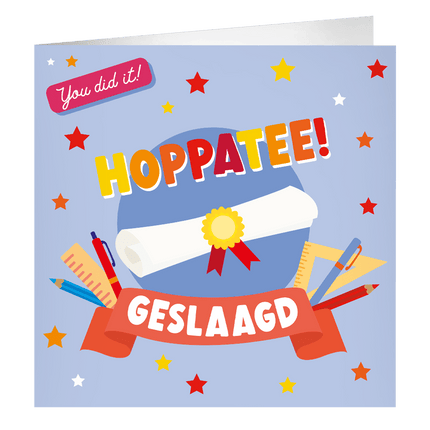 Geslaagd Wenskaart 23cm van Paper Dreams koop je bij Partywinkel