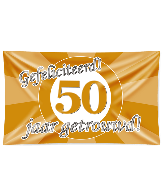 Gevelvlag 50Jaar Getrouwd 1,5m van Paper Dreams koop je bij Partywinkel
