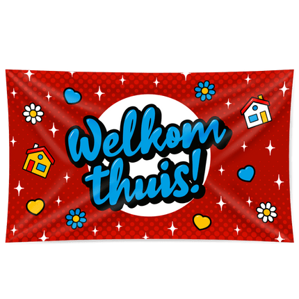 Gevelvlag Welkom Thuis 1,5m van Paper Dreams koop je bij Partywinkel