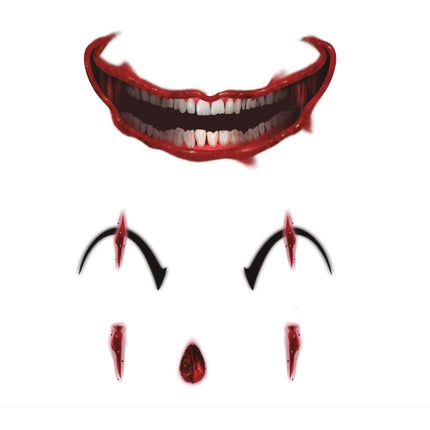 Gezicht Stickers Clown 30x14 cm van Fiestas Guirca koop je bij Partywinkel