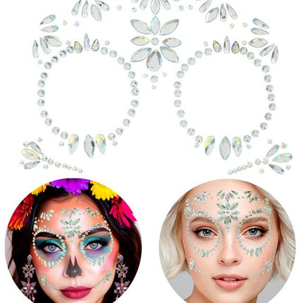 Gezichtsdecoratie Dag Van de Doden Diamant van Widmann koop je bij Partywinkel