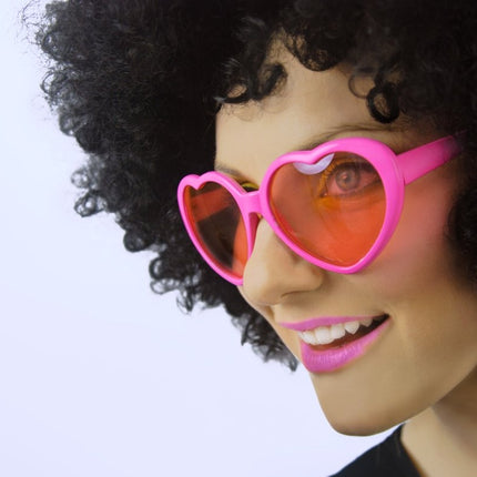 Hartjes Bril Roze 14cm van Partydeco koop je bij Partywinkel