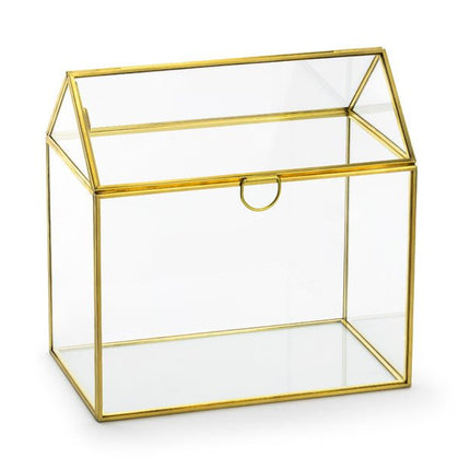Glazen Enveloppendoos Goud 21xcm van Partydeco koop je bij Partywinkel