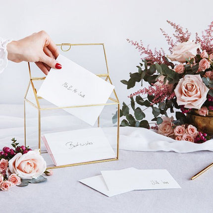 Glazen Enveloppendoos Goud 21xcm van Partydeco koop je bij Partywinkel