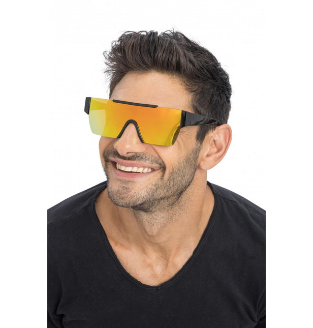 Glasögon med spegeleffekt i guld - 15 cm x 15 cm x 5,2 cm