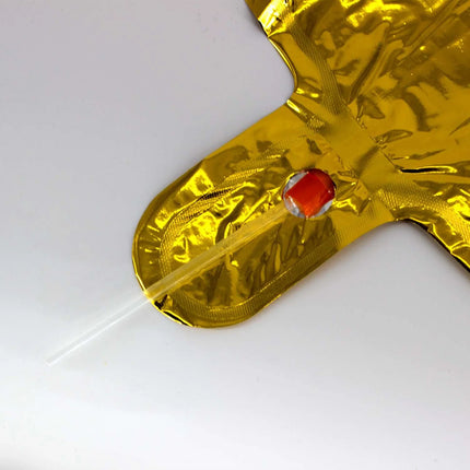 1 år-siffra, ballong, guld, tom, 85 cm