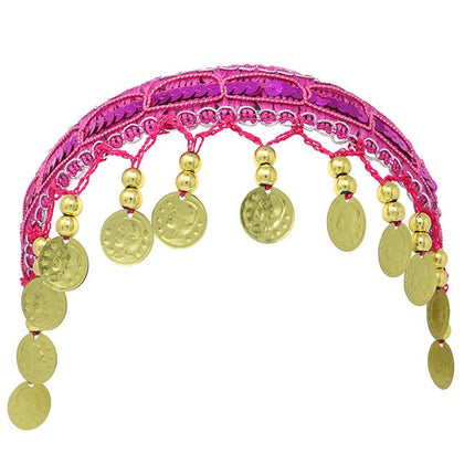 Goud Roze Hoofdband Munten van Fiestas Guirca koop je bij Partywinkel