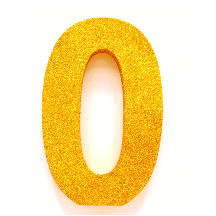 Goud Tafeldecoratie Cijfer 0 Glitter 20,5cm van WeFiesta koop je bij Partywinkel