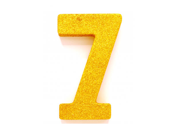 Goud Tafeldecoratie Cijfer 7 Glitter 20,5cm van WeFiesta koop je bij Partywinkel