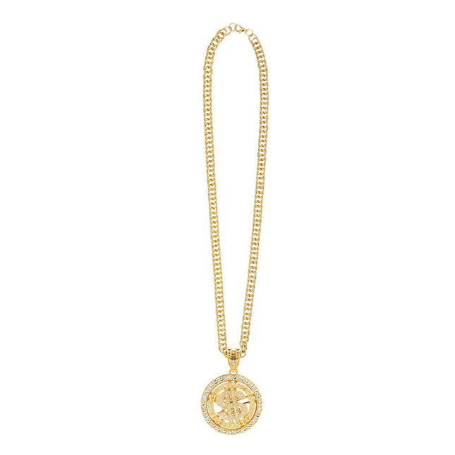 Goud Zilveren Ketting Dollar van Boland koop je bij Partywinkel