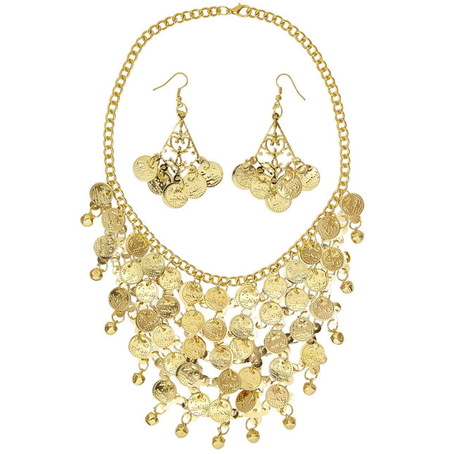 Gouden Accessoireset 2 delig van Widmann koop je bij Partywinkel