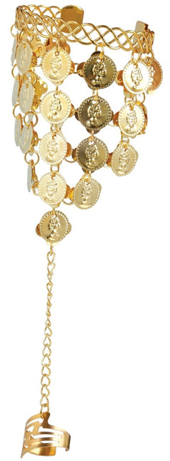 Gouden Armband Munten van Fiestas Guirca koop je bij Partywinkel