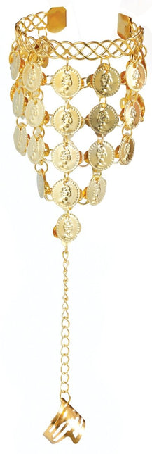 Gouden Armband Munten van Fiestas Guirca koop je bij Partywinkel