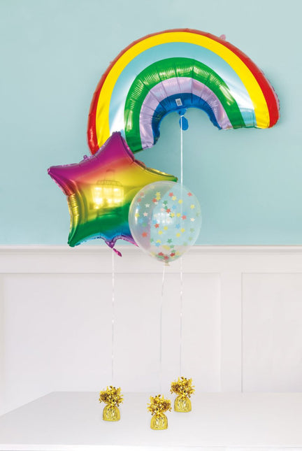 Gouden Ballon Gewicht Franjes 21cm van Unique koop je bij Partywinkel