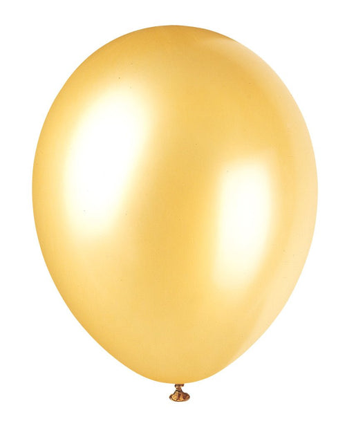 Gouden Ballonnen 30cm 8st van Unique koop je bij Partywinkel