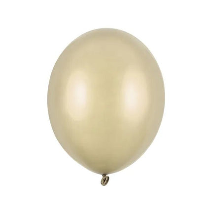 Gouden Ballonnen Metallic Cold Gold 27cm 50st van Partydeco koop je bij Partywinkel