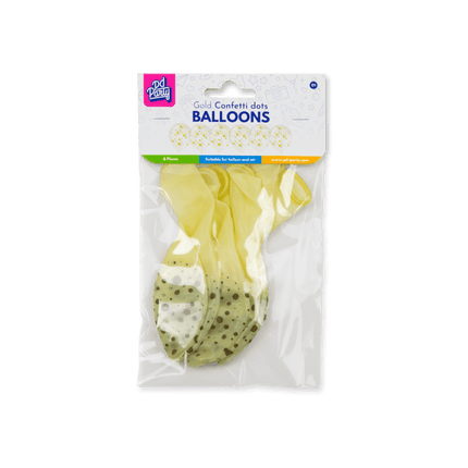 Gouden Ballonnen Stippen 30cm 6st van Paper Dreams koop je bij Partywinkel