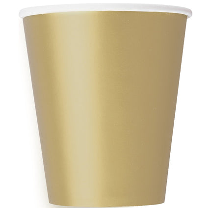 Gouden Bekers 266ml 14st van Unique koop je bij Partywinkel