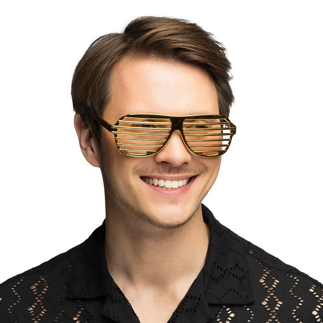 Gouden Bril Gestreept van Boland koop je bij Partywinkel