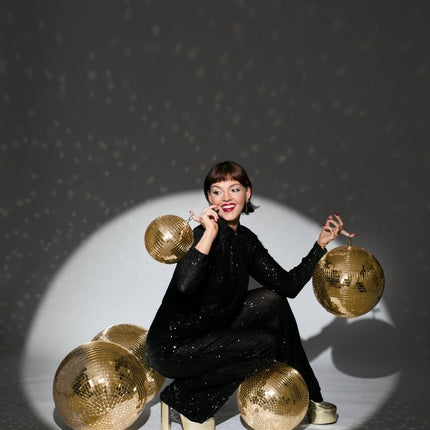 Gouden Discobal 40cm van Partydeco koop je bij Partywinkel