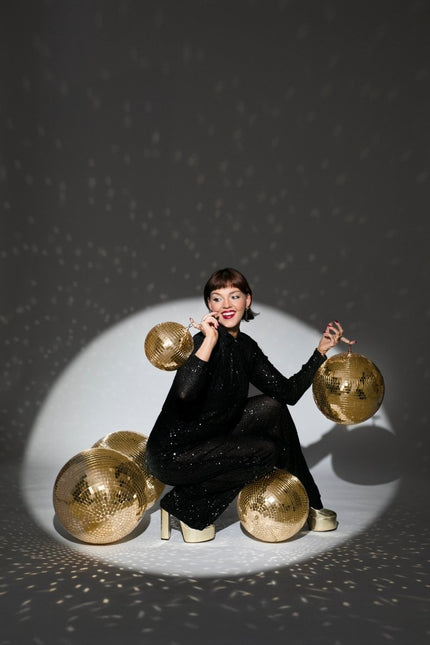 Gouden Discobal 40cm van Partydeco koop je bij Partywinkel