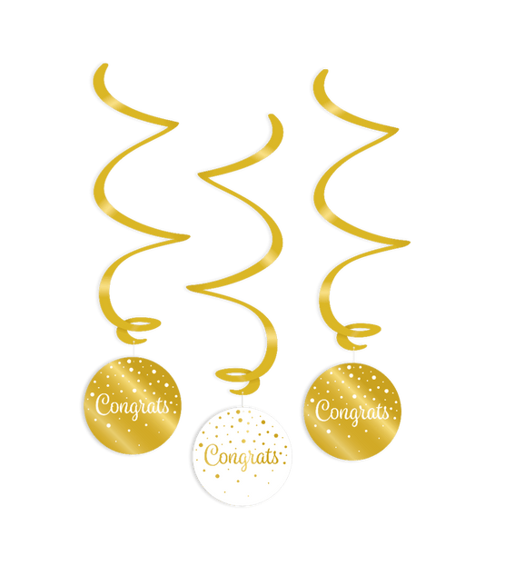 Gouden Hangdecoratie Congrats 17cm van Paper Dreams koop je bij Partywinkel