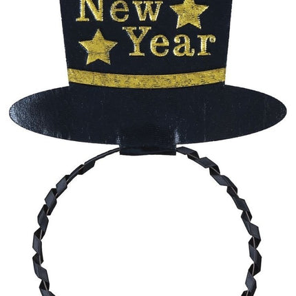 Gouden Happy New Year Haarband van Fiestas Guirca koop je bij Partywinkel