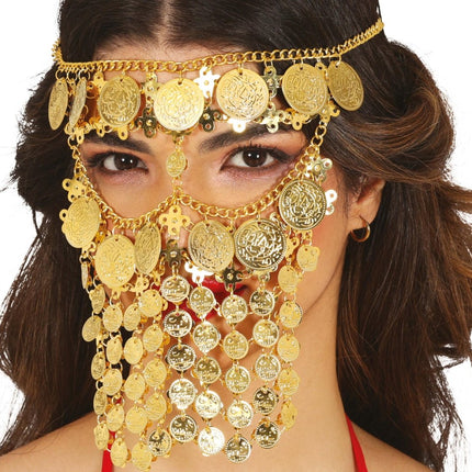 Gouden Ketting Gezicht van Fiestas Guirca koop je bij Partywinkel