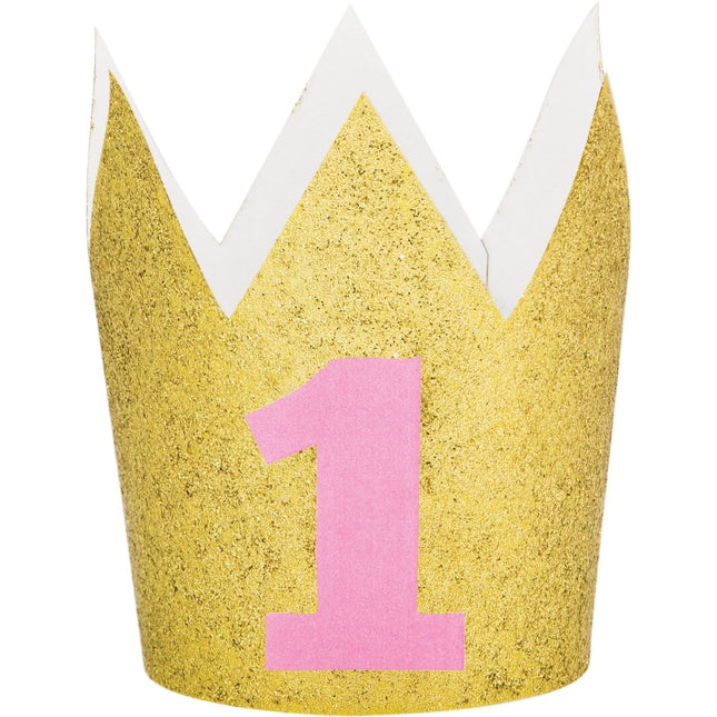Gouden Kroon 1 Jaar 10cm van Creative Converting koop je bij Partywinkel