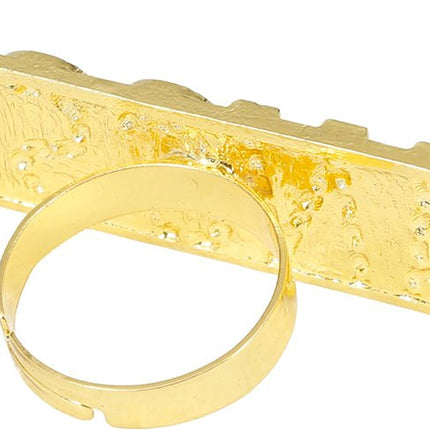 Gouden Ring Gangsta van Fiestas Guirca koop je bij Partywinkel