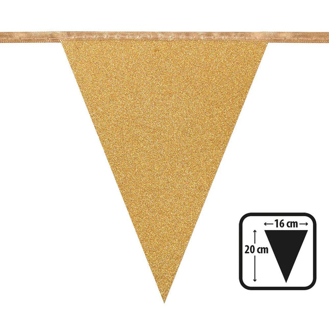 Gouden Slinger Glitter 4m van Boland koop je bij Partywinkel