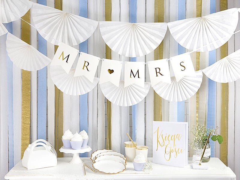 Gouden Slingers Crepe Rol 5cm 10m 4st van Partydeco koop je bij Partywinkel