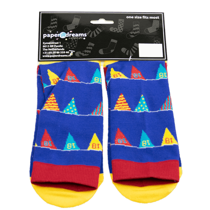 Grappige Sokken 18 Jaar Vlaggetjes 1 paar van Paper Dreams koop je bij Partywinkel