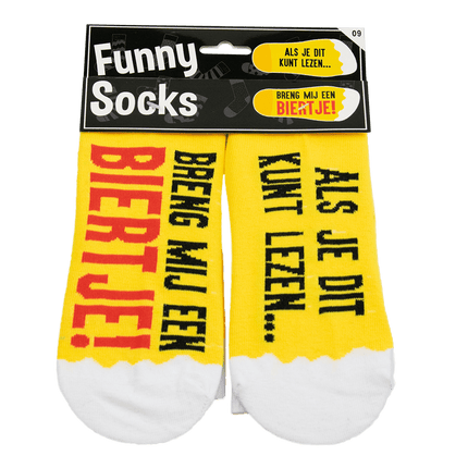 Grappige Sokken Biertje 1 paar van Paper Dreams koop je bij Partywinkel