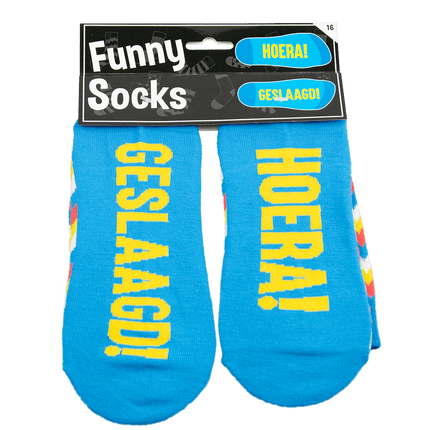 Grappige Sokken Geslaagd! 1 paar van Paper Dreams koop je bij Partywinkel